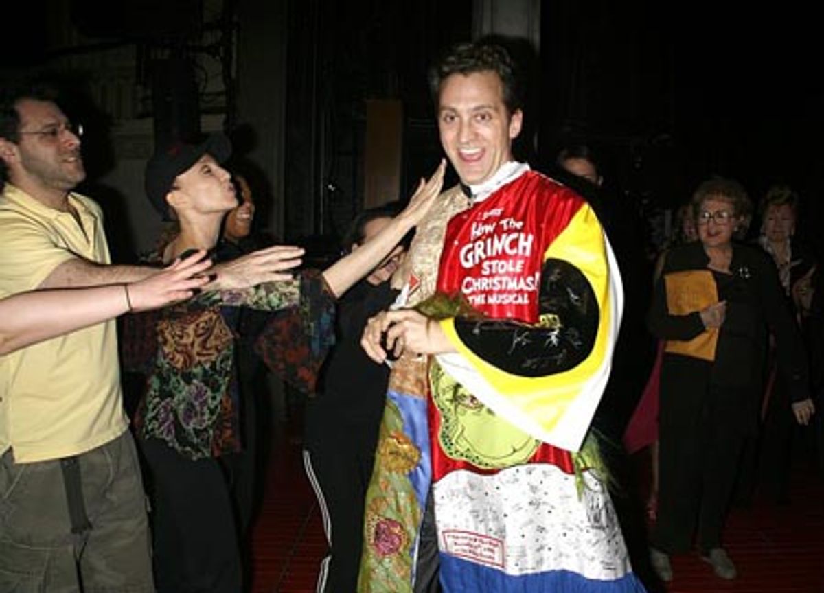 Graham Rowat with Donna Murphy and cast members at 