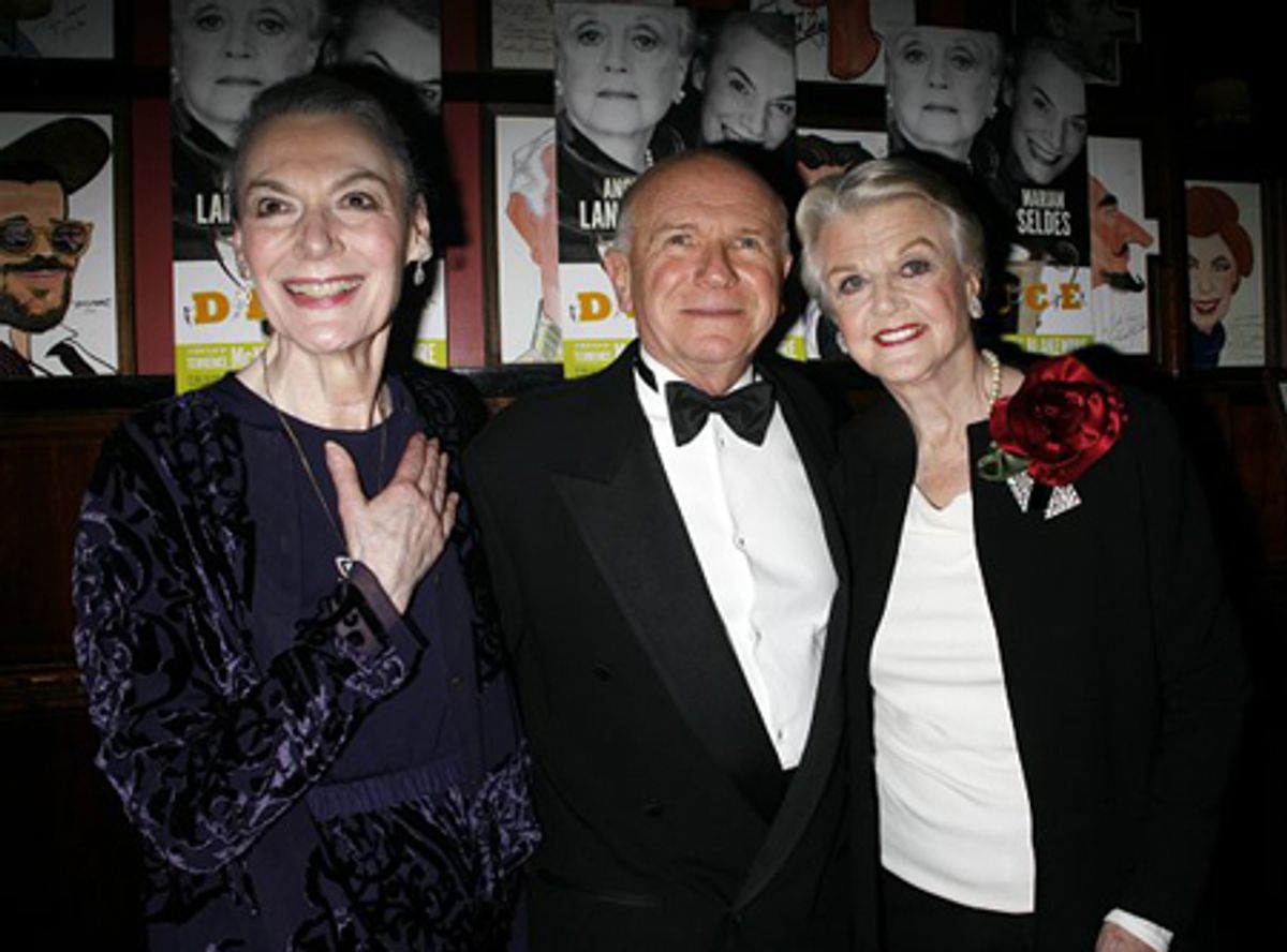 Marian Seldes, Terrence McNally and Angela Lansbury at 