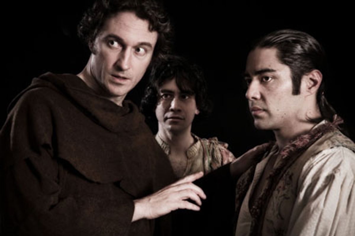 George Drance as Friar Laurence, Ronny Wasserstrom as Balthazar, and Noshir Dalal at 