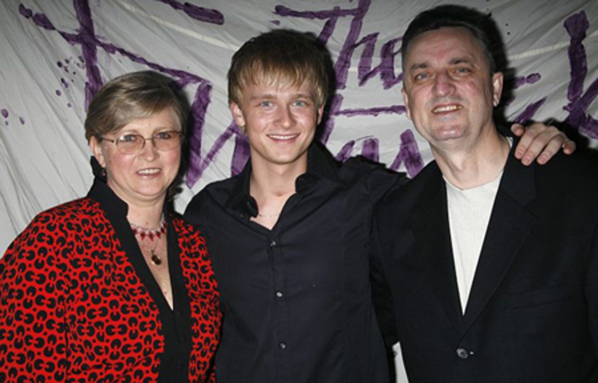 Anthony Fedorov with his parents at 