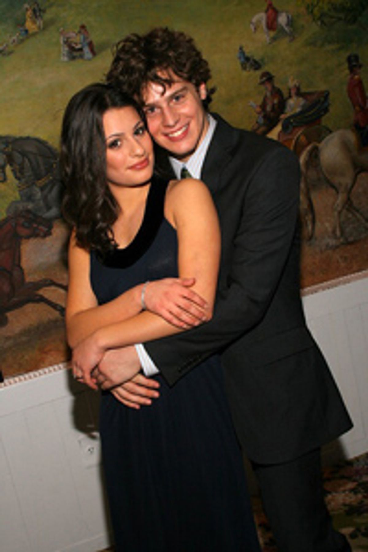 Lea Michele and Jonathan Groff at 
