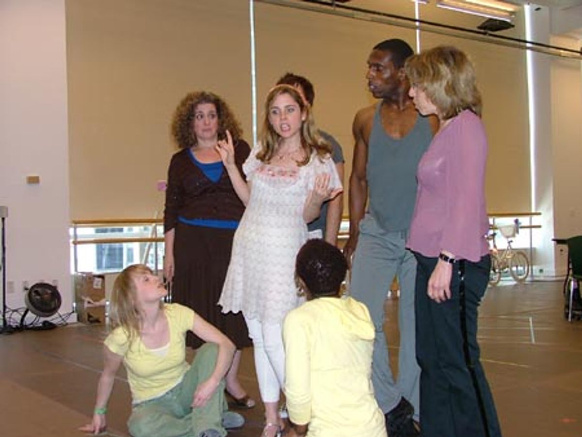 Anika Larsen, Mary Testa, Kerry Butler, Andre Ward, Kenita R. Miller and Jackie Hoffman at 