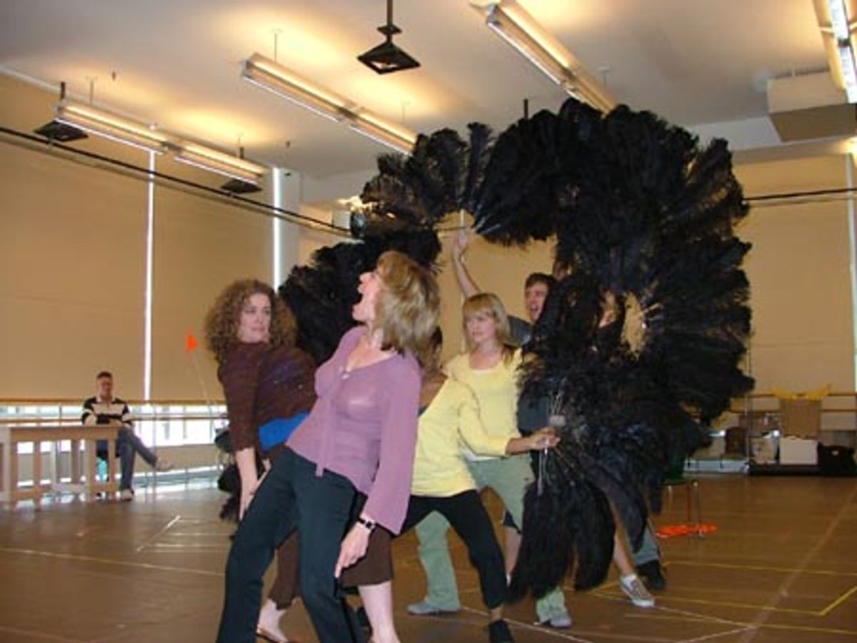 Mary Testa and Jackie Hoffman with ensemble at 