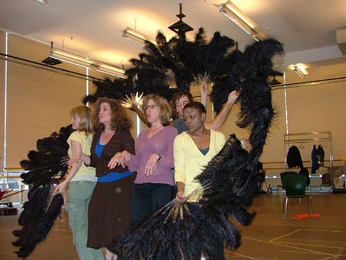 Mary Testa and Jackie Hoffman with ensemble at 