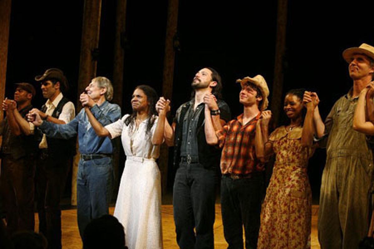 Audra McDonald with Chris Butler, Christopher Innvar, John Cullum, Steve Kazee, Bobby Steggert and Carla Duren at 