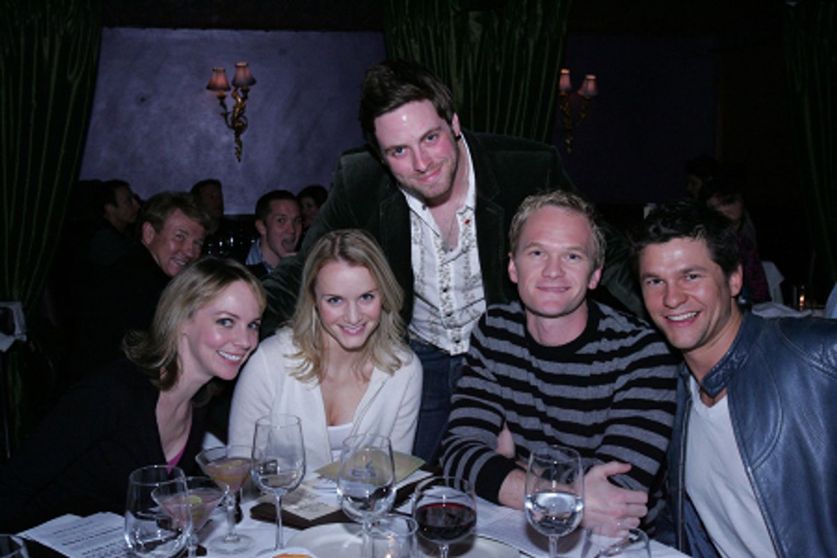 Sarah Litzsinger, Kate Reinders, Trapper Felides, Neil Patrick Harris and David Burtka at 