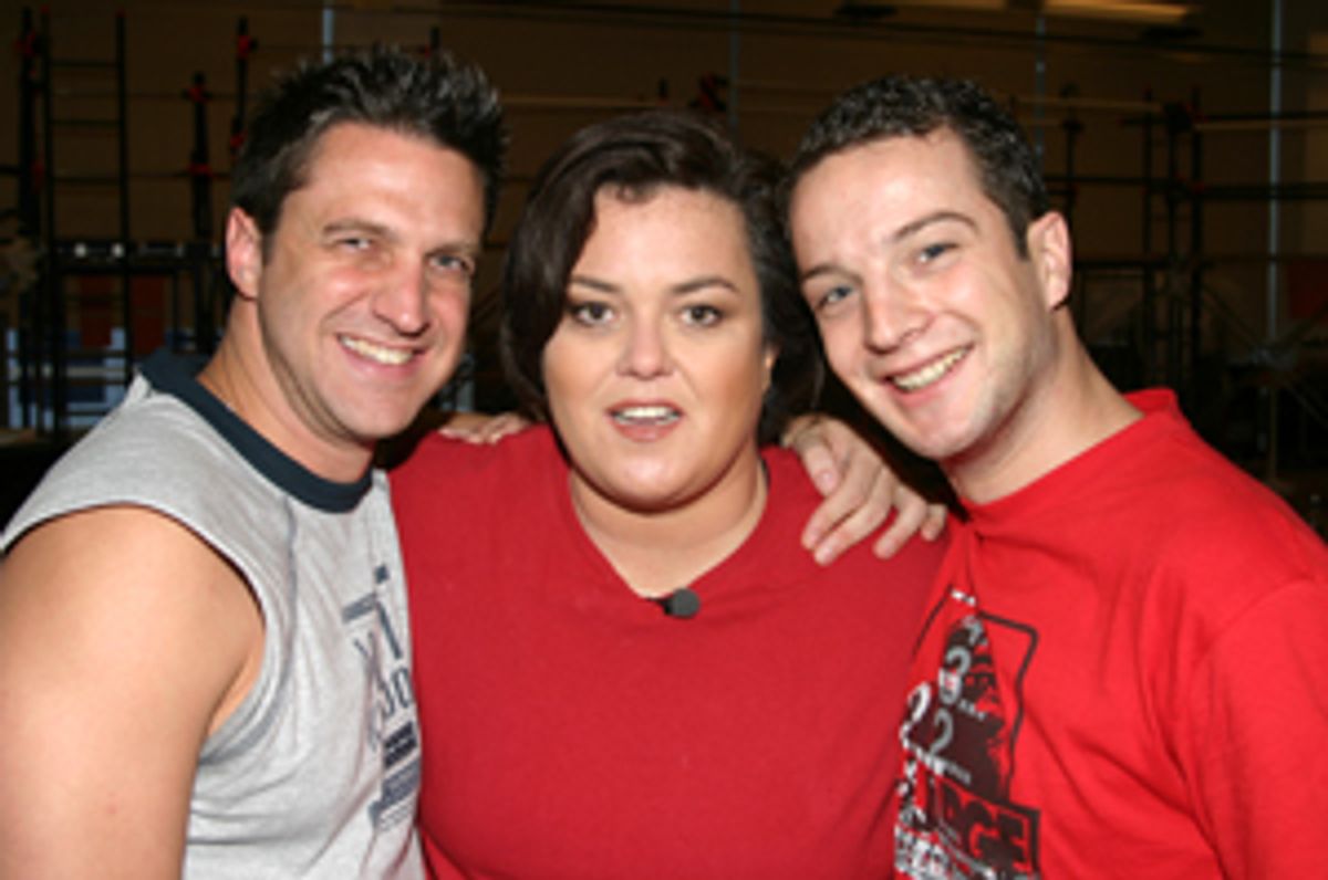 Raul Esparza, Rosie O'Donnell, Euan Morton at 