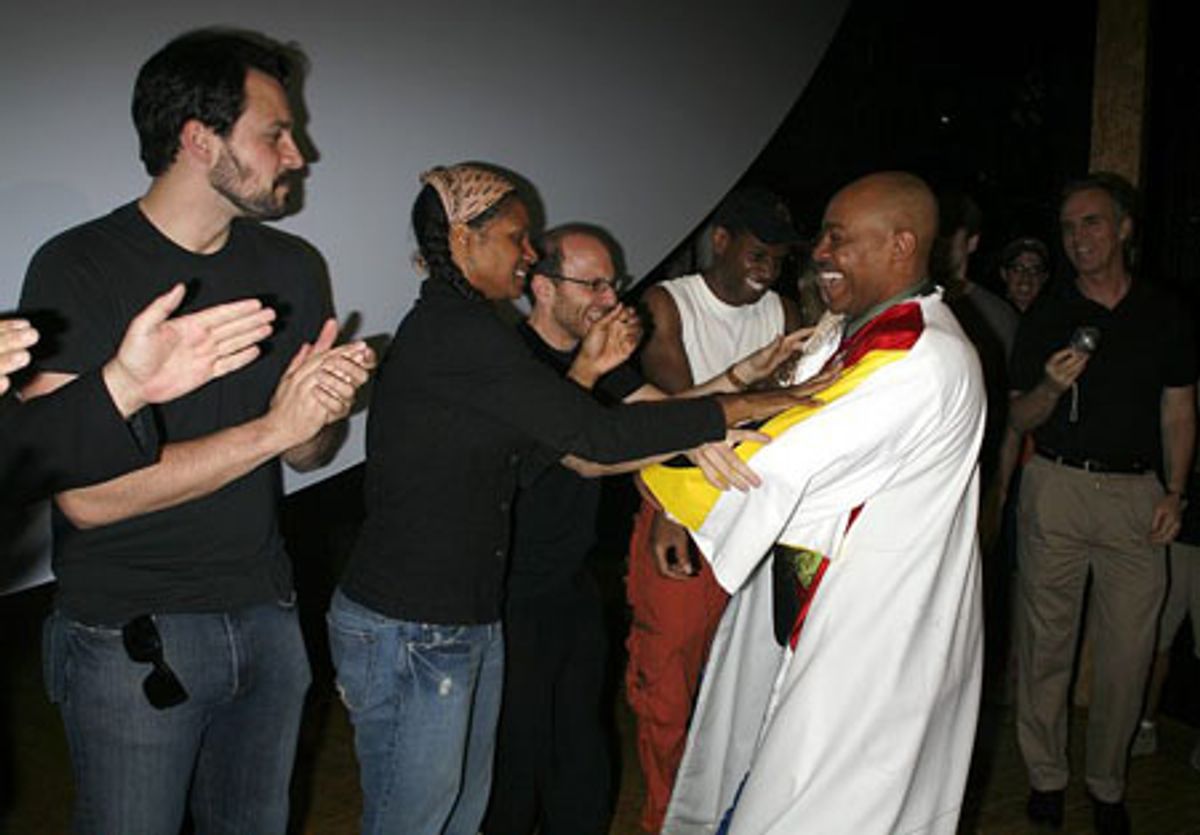 Devin Richards, with Steve Kazee, Audra McDonald, Lonny Price and cast at 