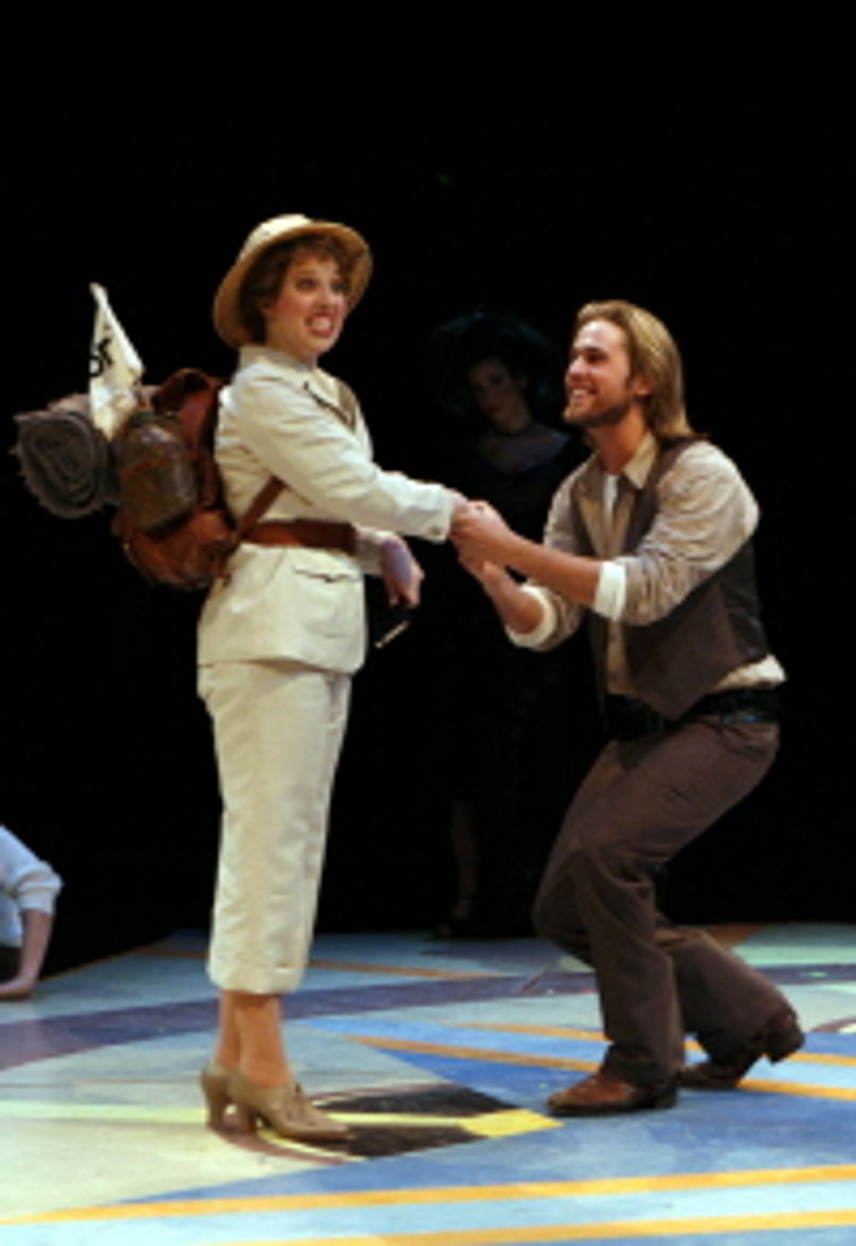 Tory Ross as Patricia Fodor and Dan Amboyer as Lank Hawkins at 