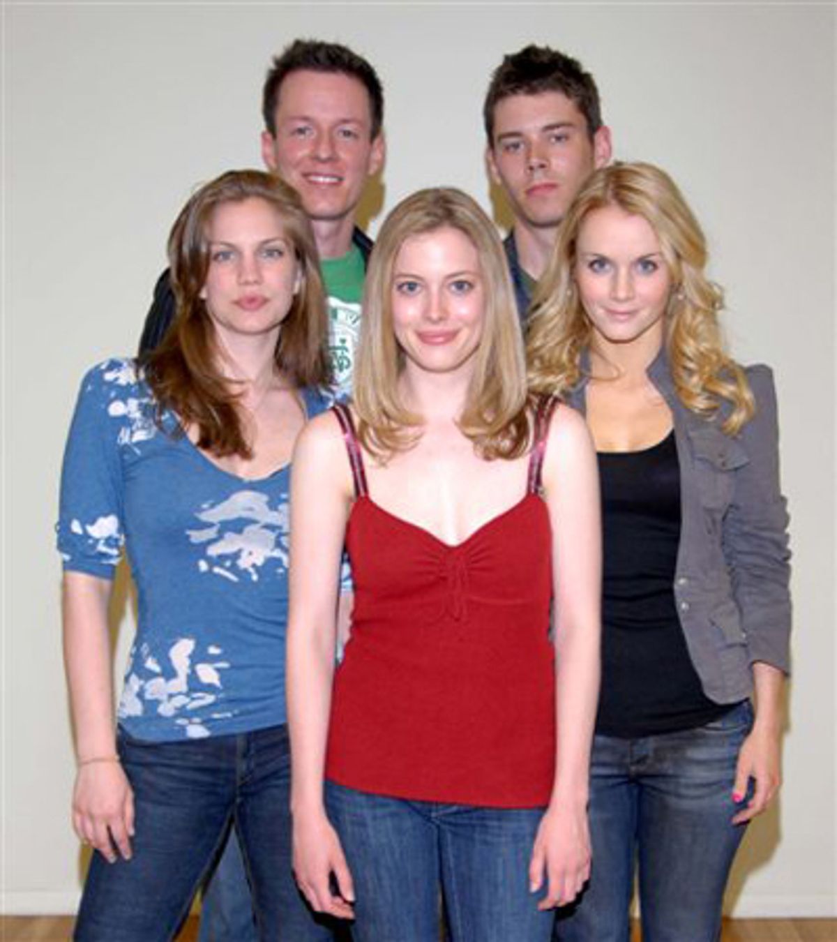 The cast of The Fabulous Life of a Size Zero - (top row) Christopher Sloan, Brian J. Smith, (bottom row) Anna Chlumsky, Gillian Jacobs and Kate Reinders at 