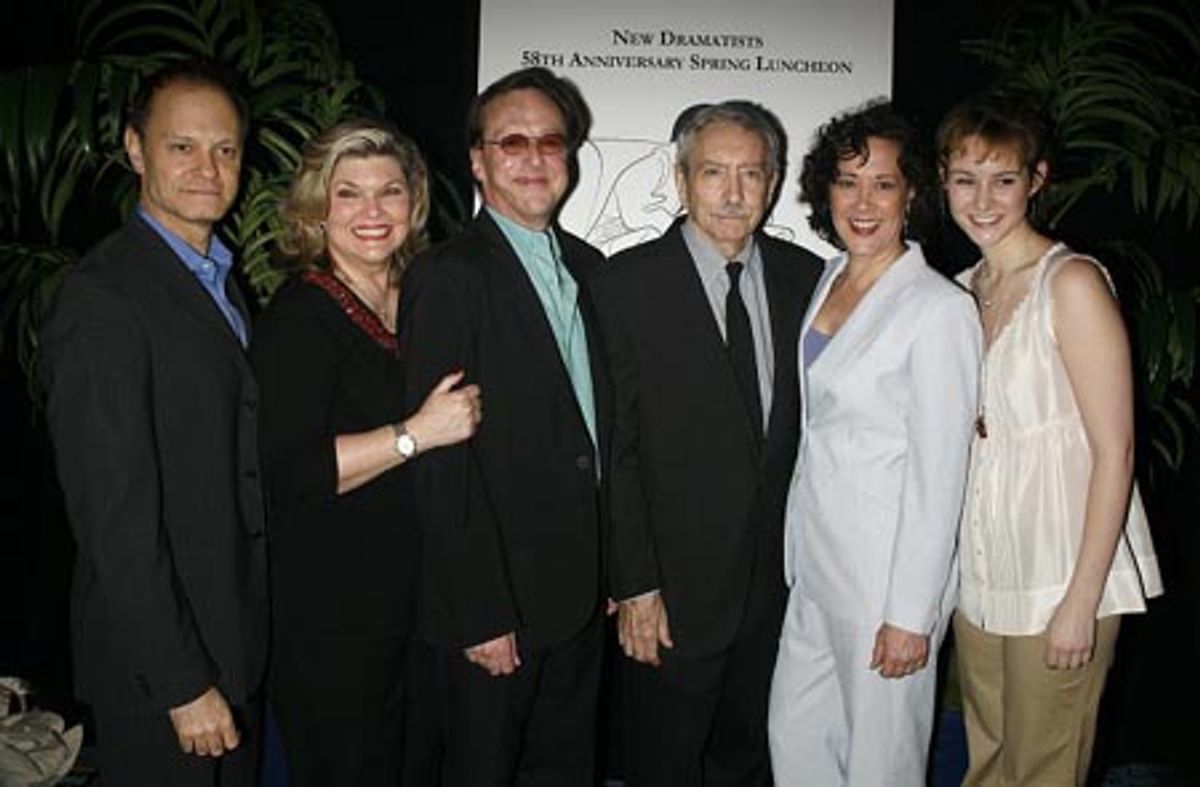 David Hyde Pierce, Debra Monk, Edward Hibbert, Edward Albee, Karen Ziemba and Jill Paice at 