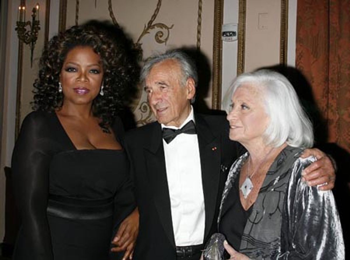 Oprah Winfrey, Elie Wiesel and wife at 