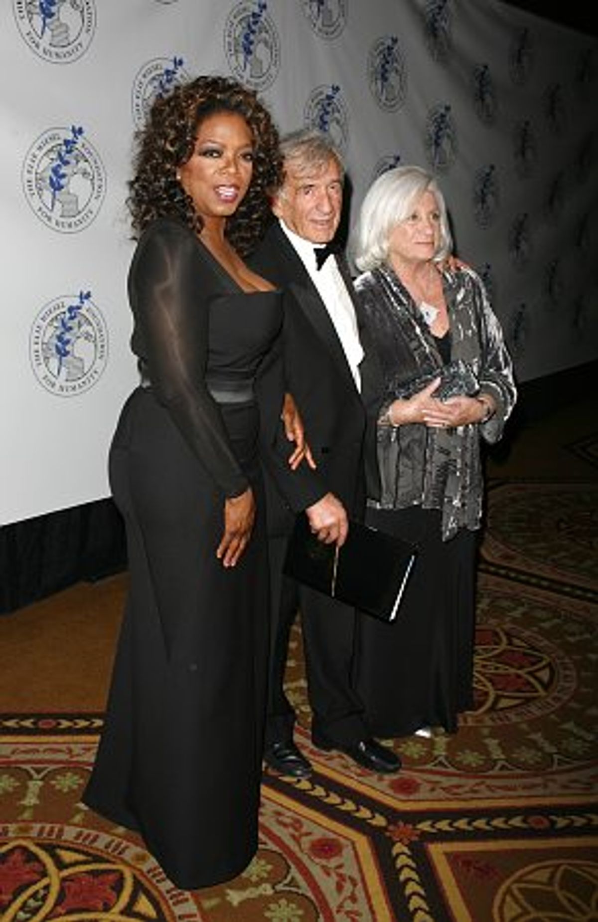 Oprah Winfrey, Elie Wiesel and wife at 