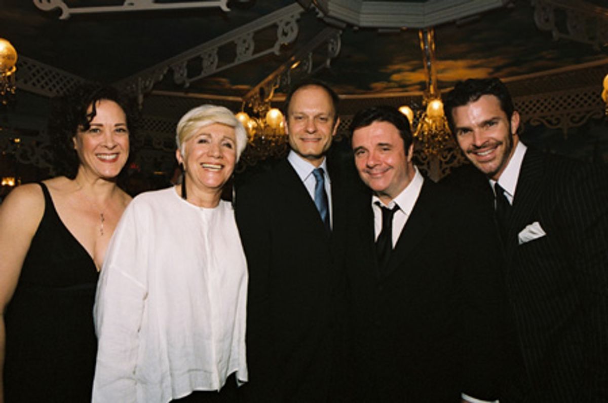 Karen Ziemba, Olympia Dukakis, David Hyde Pierce, Nathan Lane and Denis Jones at 