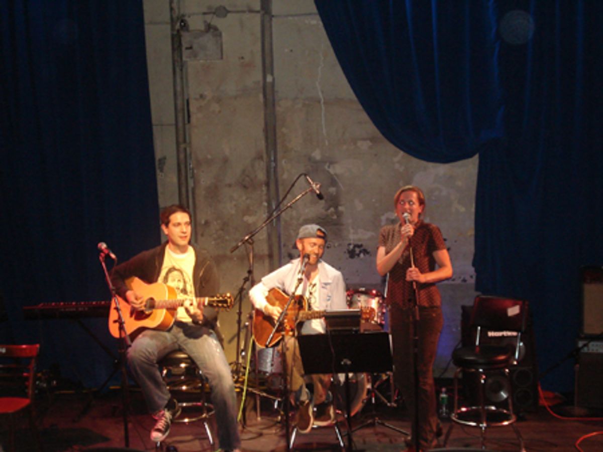 Evan Robertson, Adam Stein, and Keira Naughton of The Petersons at 