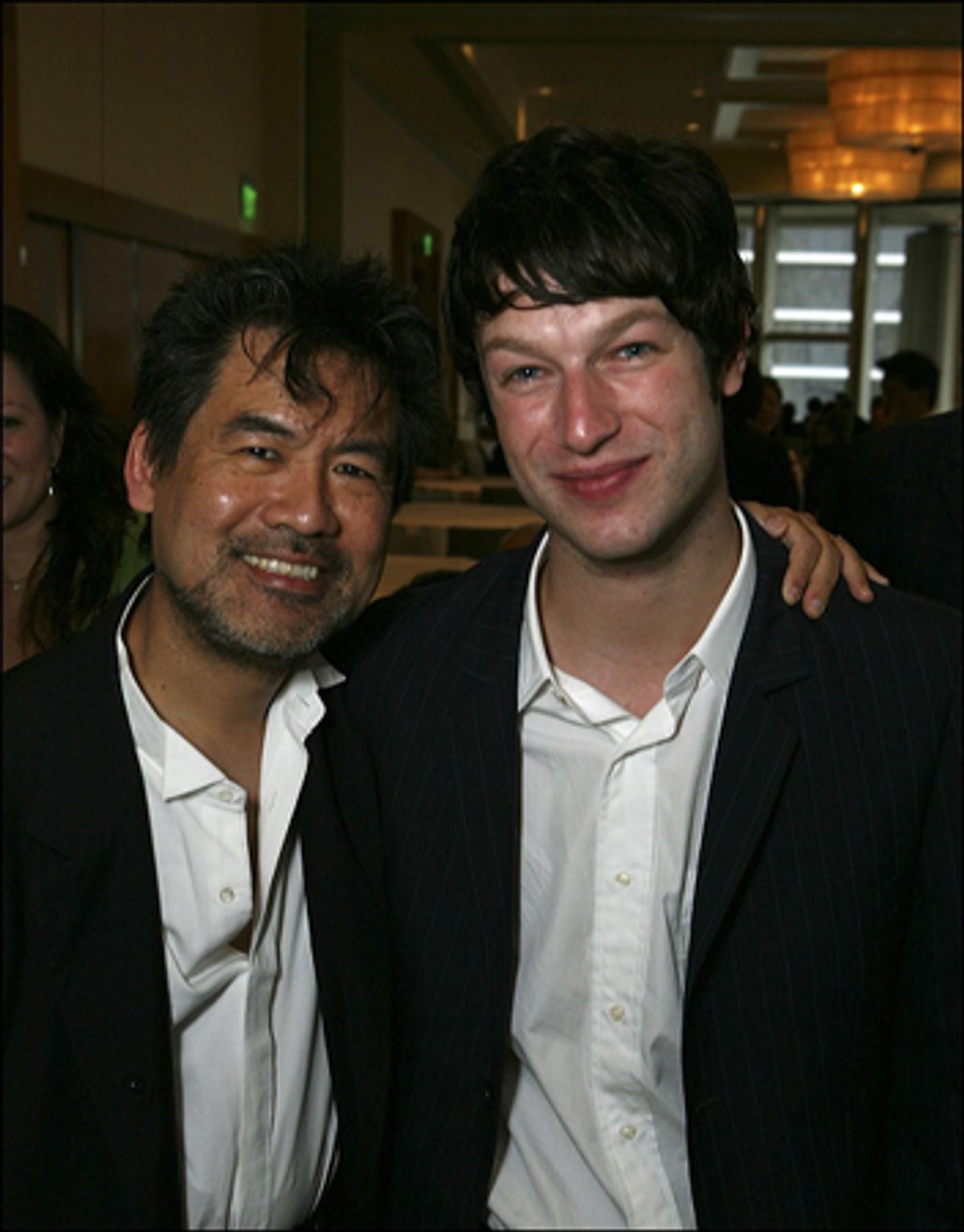 Playwright David Henry Hwang and Castmember Peter Scanavino at 