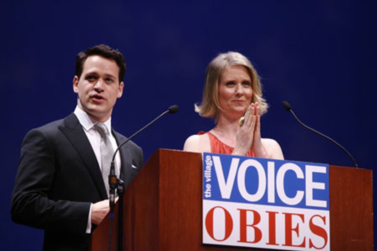 T.R. Knight and Cynthia Nixon  at 