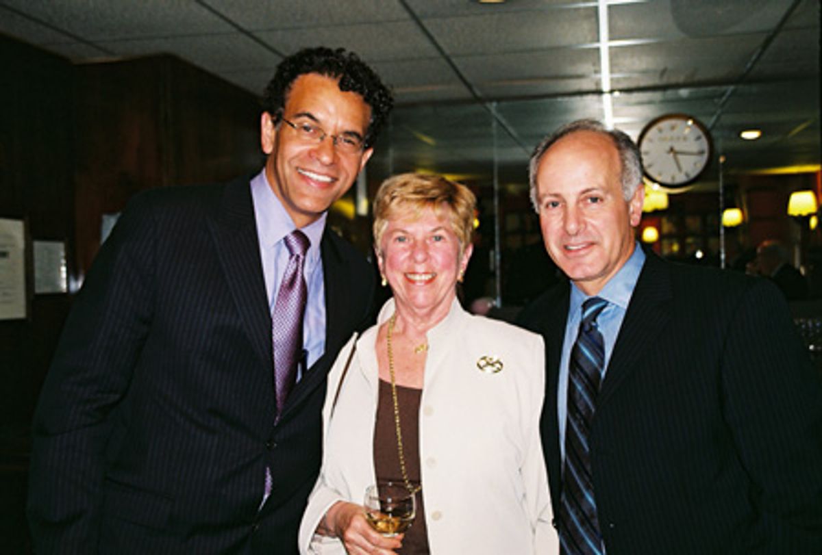 Brian Stokes Mitchell (President of the Actors Fund) Abby Schroeder and Joseph Benincasa (Executive Director of the Actors Fund) at 