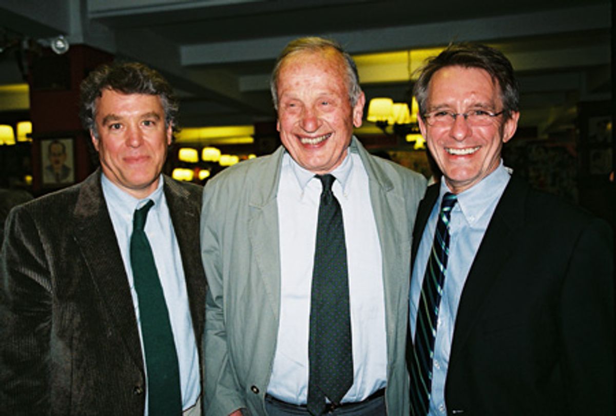 Casey Childs, A.R. Gurney and Mark Lamos (Outer Critics Circle Award Winner for Outstanding Off Broadway Play - Indian Blood) at 