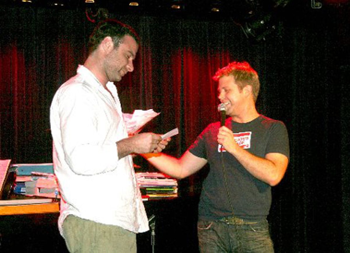 Liev Schreiber and Brandon Cutrell at 