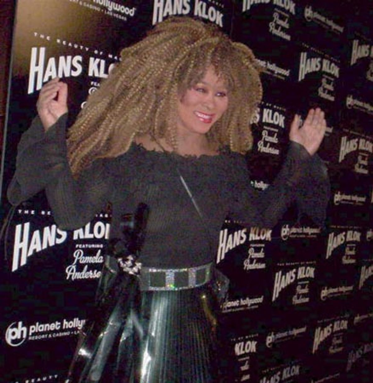 Tina Turner impersonator Larry Edwards
 at 
