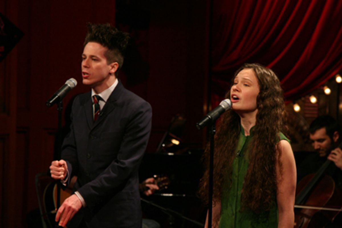 John Gallagher Jr. and Lauren Pritchard at 