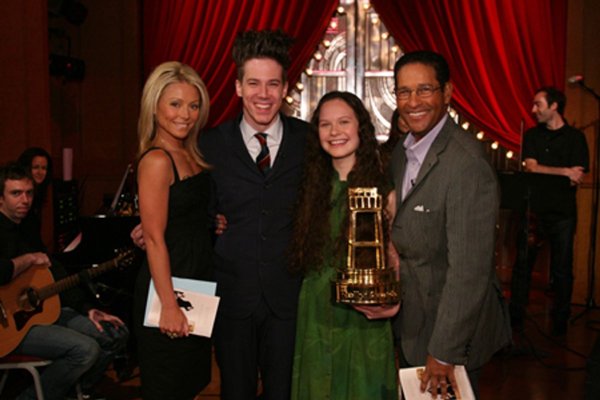 Kelly Ripa, John Gallagher, Jr., Lauren Pritchard and Bryant Gumbel at 