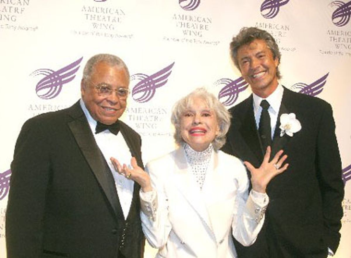 James Earl Jones, Carol Channing and Tommy Tune at 