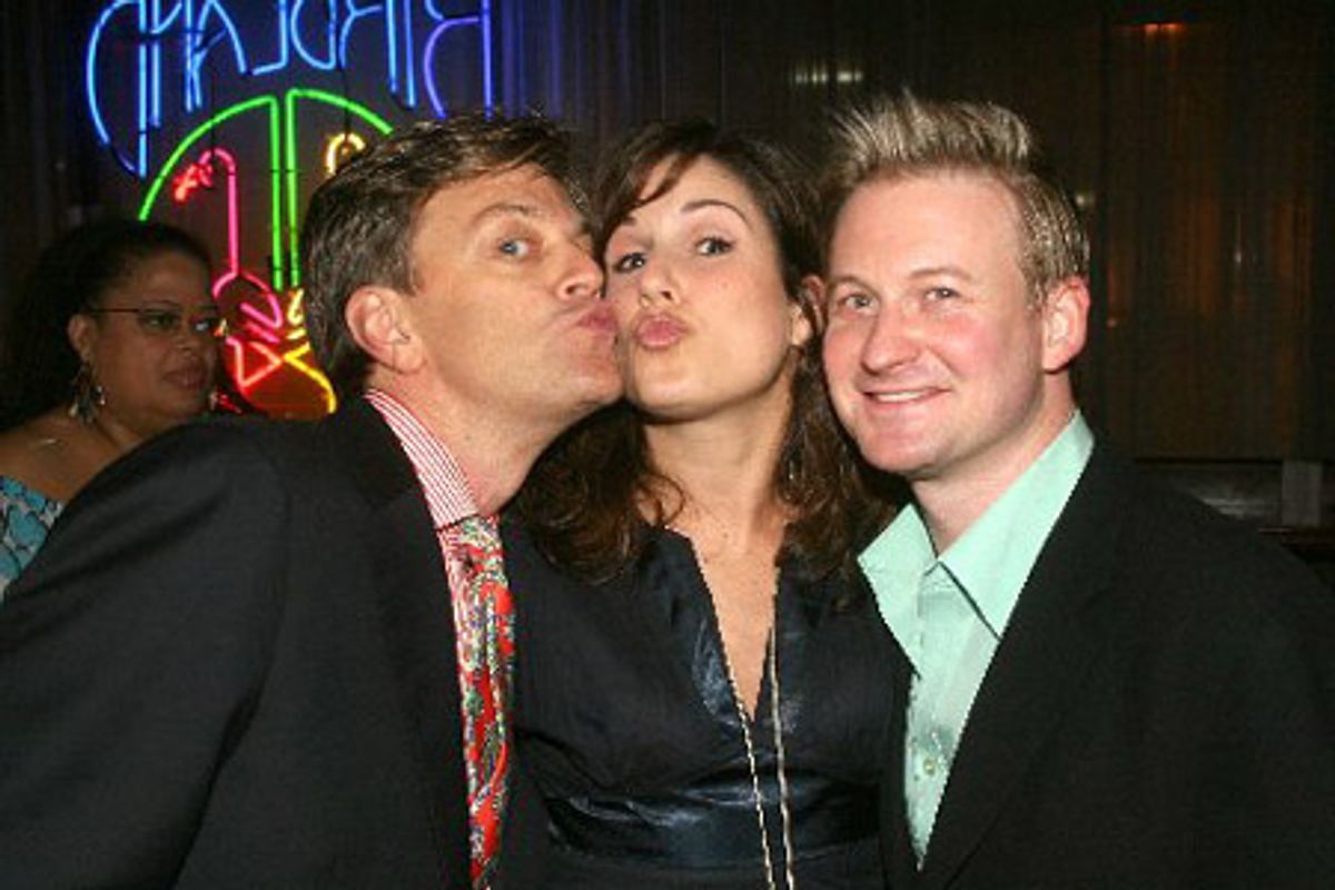 Jim Caruso, Stephanie J. Block and Johnny Rodgers at 