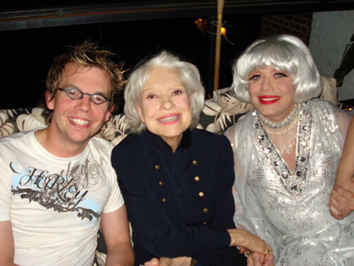 Matt Wilson (San Francisco's Spelling Bee, PBS children's series 'Cyberchase') with Carol Channing and Richard Skipper at 