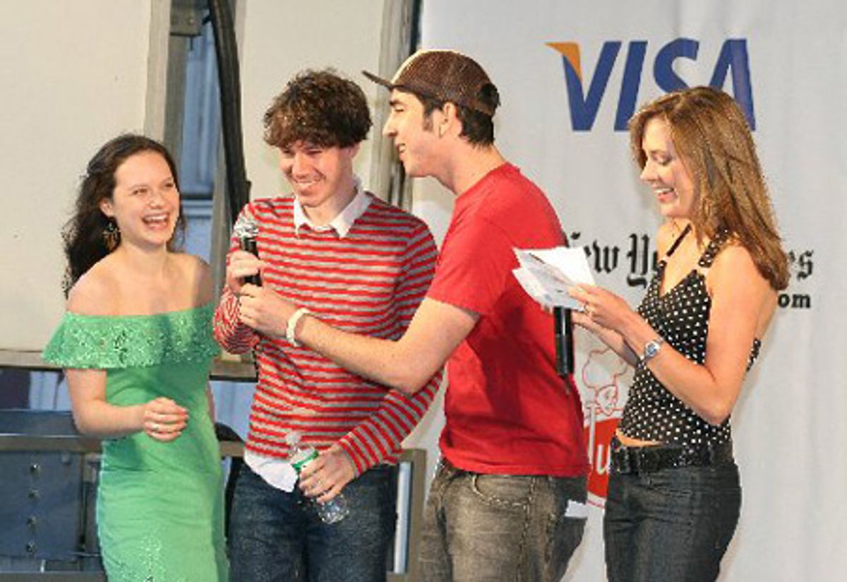 Max Crumm and Laura Osnes present at 