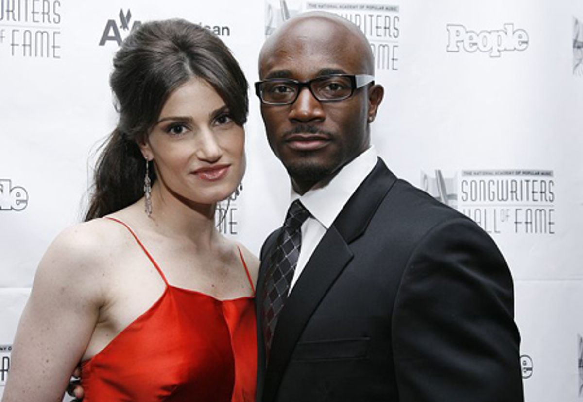 Idina Menzel and Taye Diggs at 