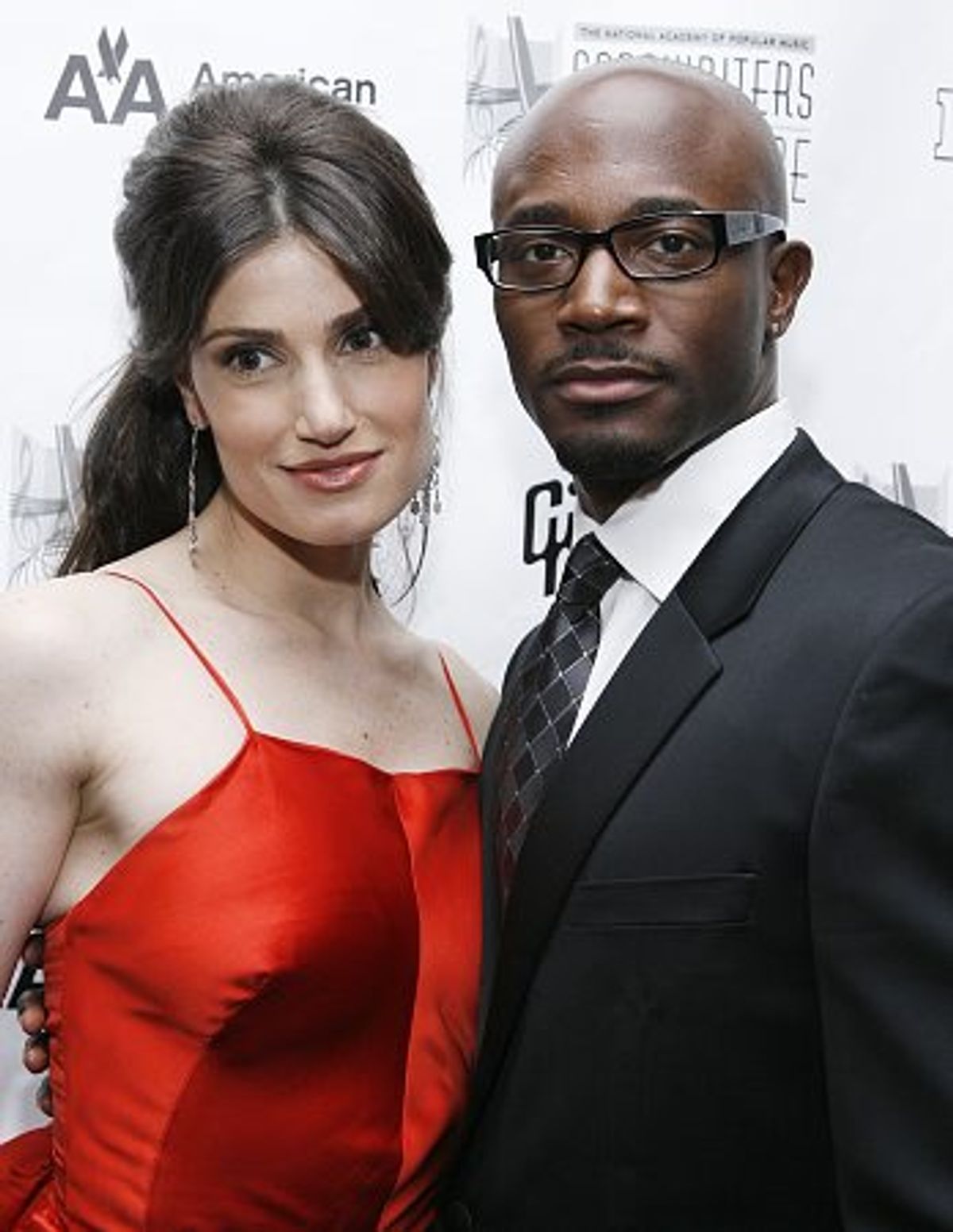 Idina Menzel and Taye Diggs at 