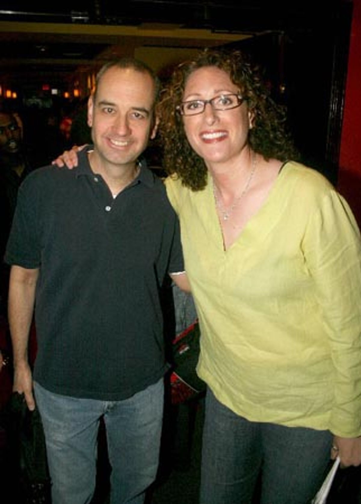 Producer Bob Montgomery and Judy Gold at 