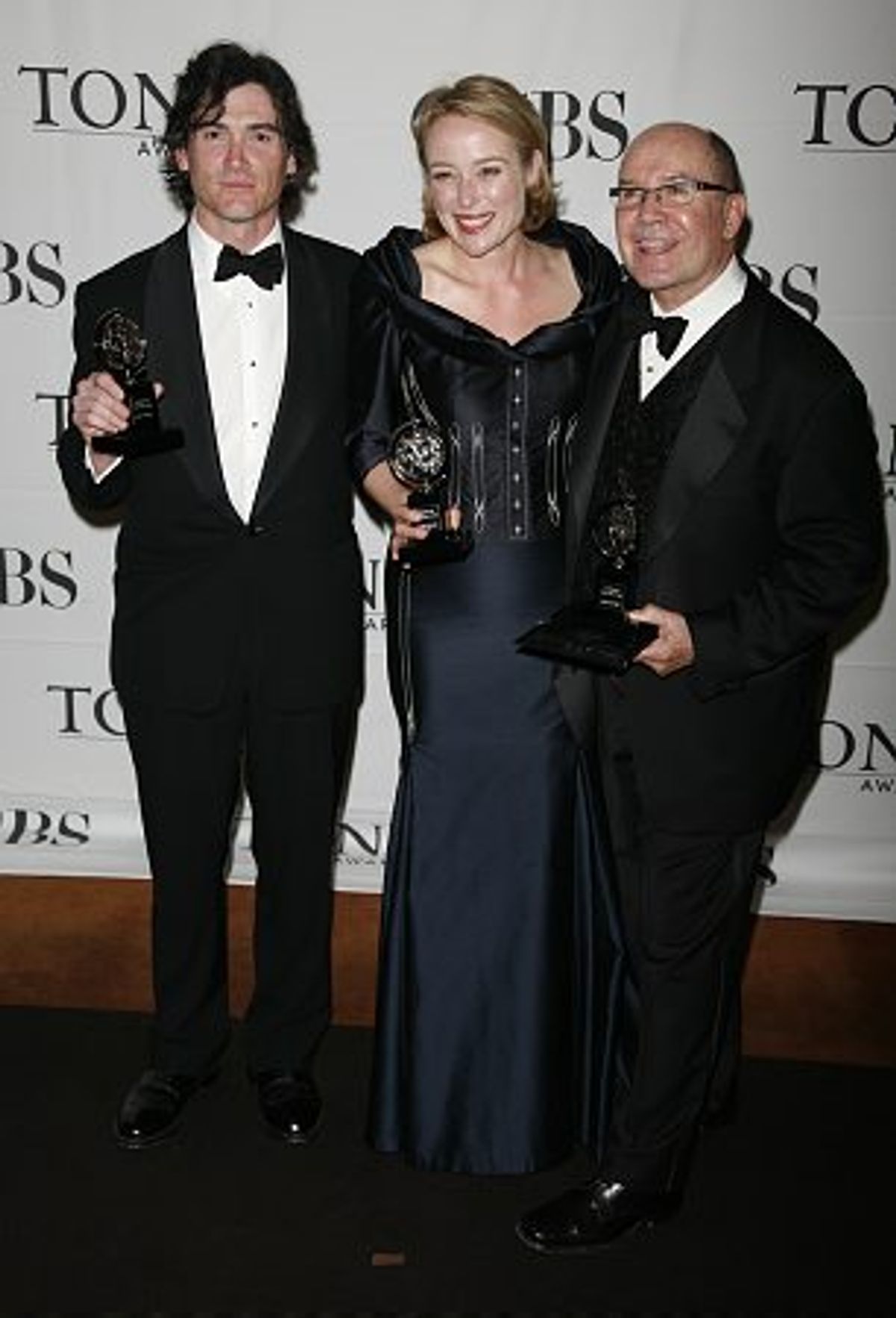 Billy Crudup (Best Featured in a Play), Jennifer Ehle (Best Featured in a Play) with Jack O'Brien (Best Director of a Play, The Coast of Utopia) at 