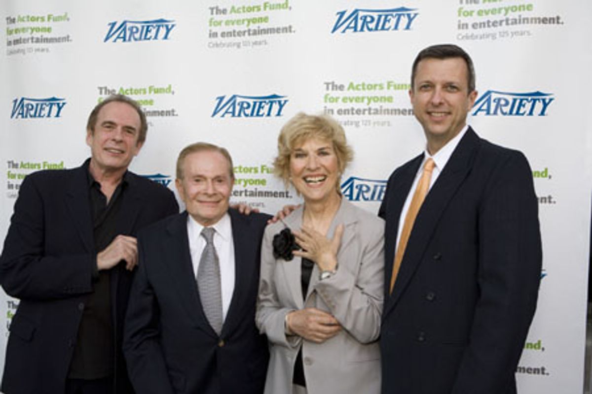 David Michaels, Jerry Herman, Karen Morrow and Keith McNutt on the red carpet at 