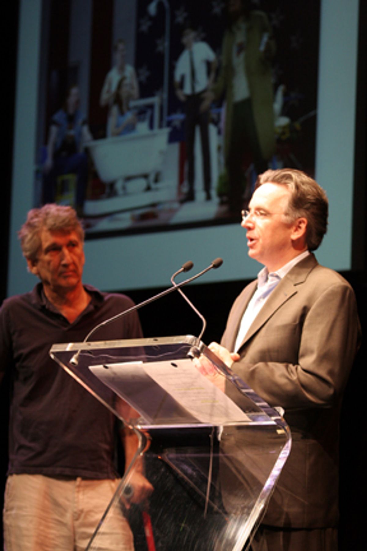 Charles Mee and James Houghton
 at 