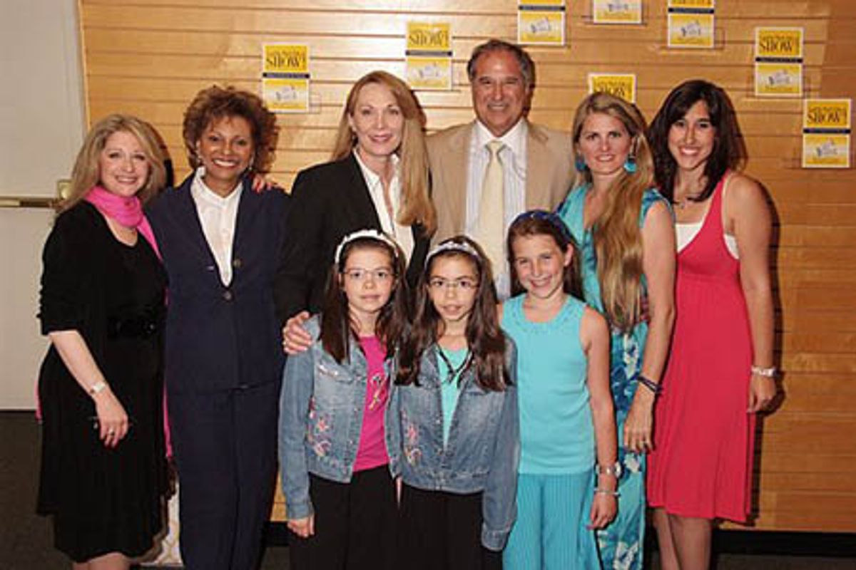 Signing participants, including Julie Budd, Leslie Uggams, Dee Hoty, Stewart Lane and his wife at 