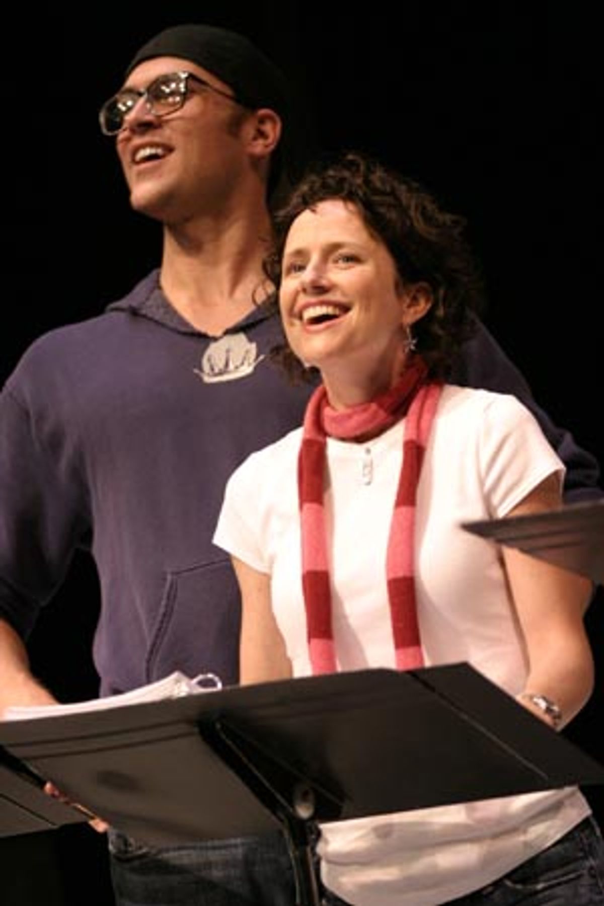 Cheyenne Jackson and Jean Louisa Kelly at 