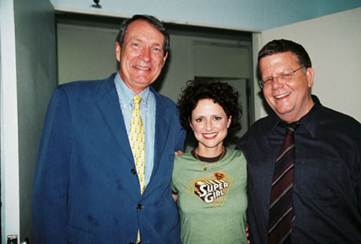 David McCoy (York Theatre Company-Chairman of the Board), Jean Louisa Kelly and James Morgan (York Theatre Company-Producing Aristic Director) at 