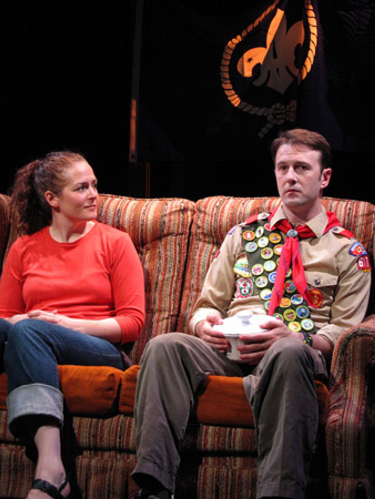 Tara Falk as Jessica and Greg McFadden at 