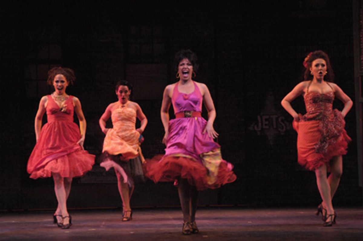 Nicky Cooper as Teresita, Rebecca Riker as Francesca, Jacqueline Colmer and Kristin Piro as Consuelo at 