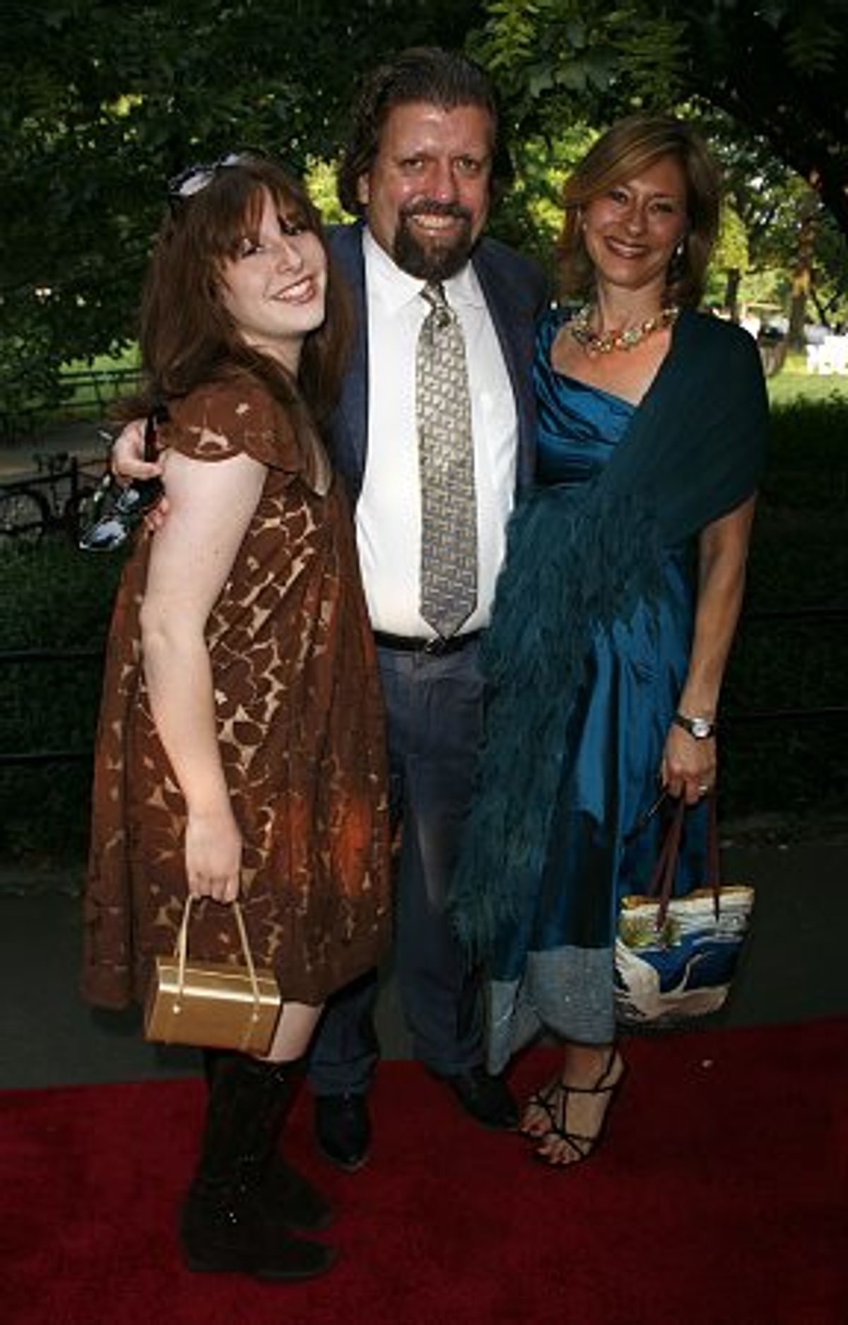 Oskar Eustis with wife and daughter at 