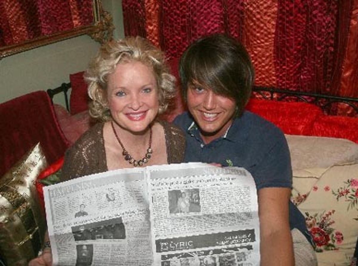 Christine Ebersole and one of her many fans - YouTube's William Sledd at 
