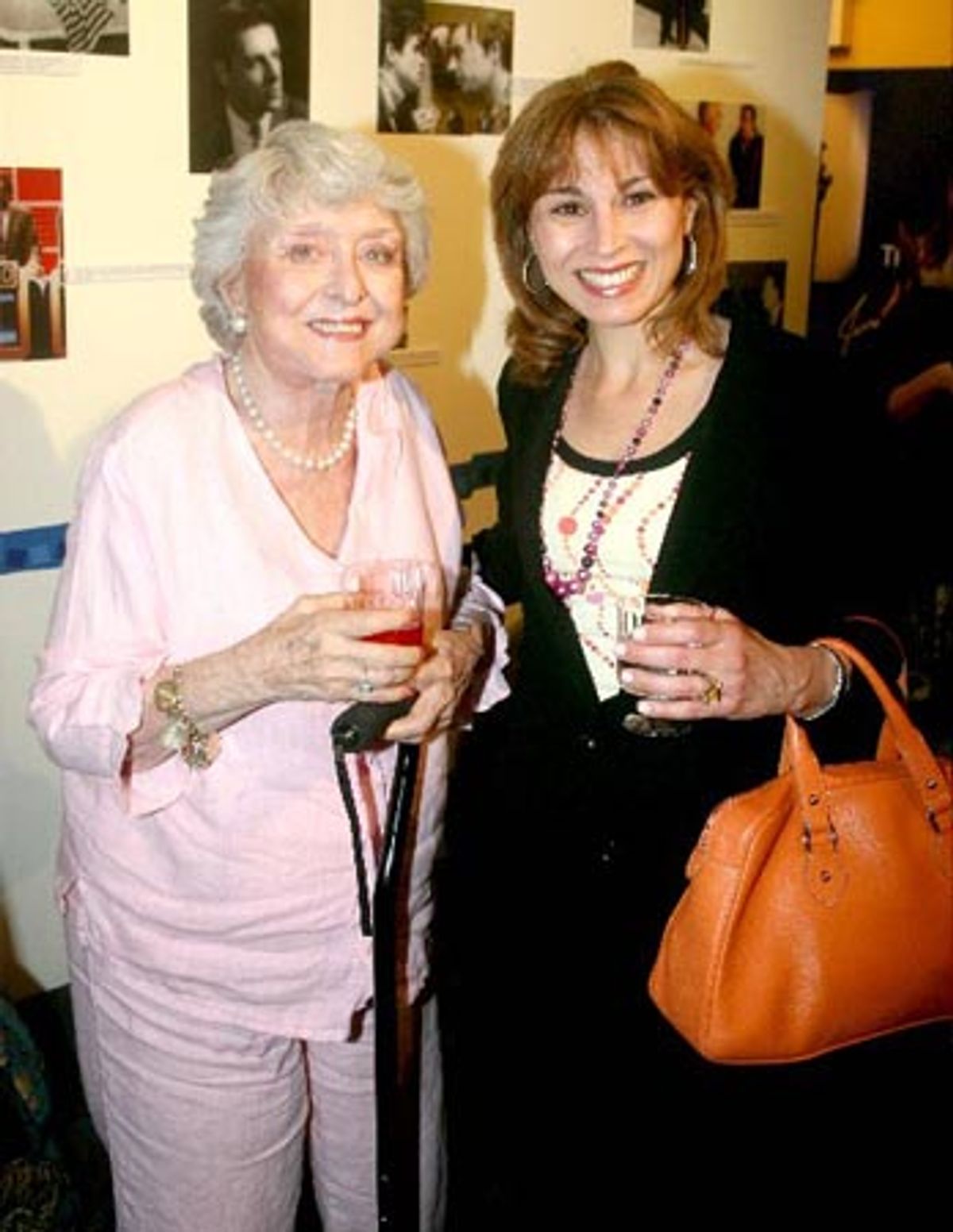Celeste Holm and Valerie Smaldone at Orbach Rechristening at Snapple Center