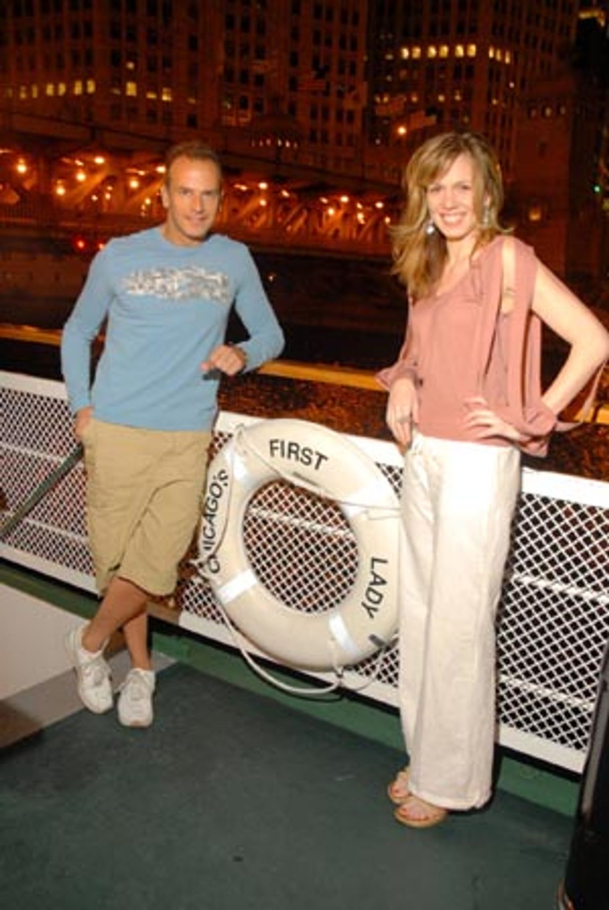 Chicago Cast Members Peter Ermides and Vanessa McMahon at Wicked's 2nd Anniversary in Chicago
