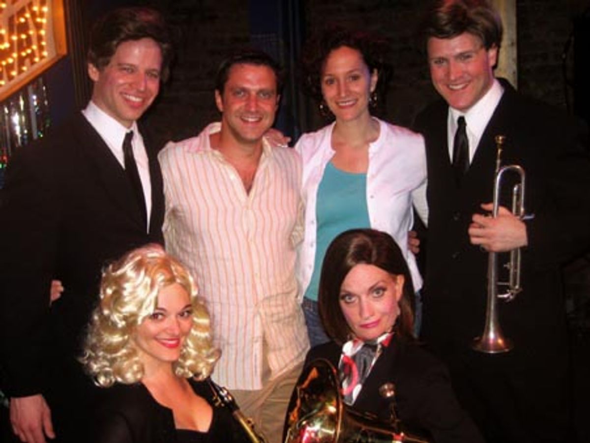 (In clockwise from top) James Donegan, Raul Esparza, Barbara Walsh, Jared Bradshaw, Janet Dickinson and Erin Crosby  at 
