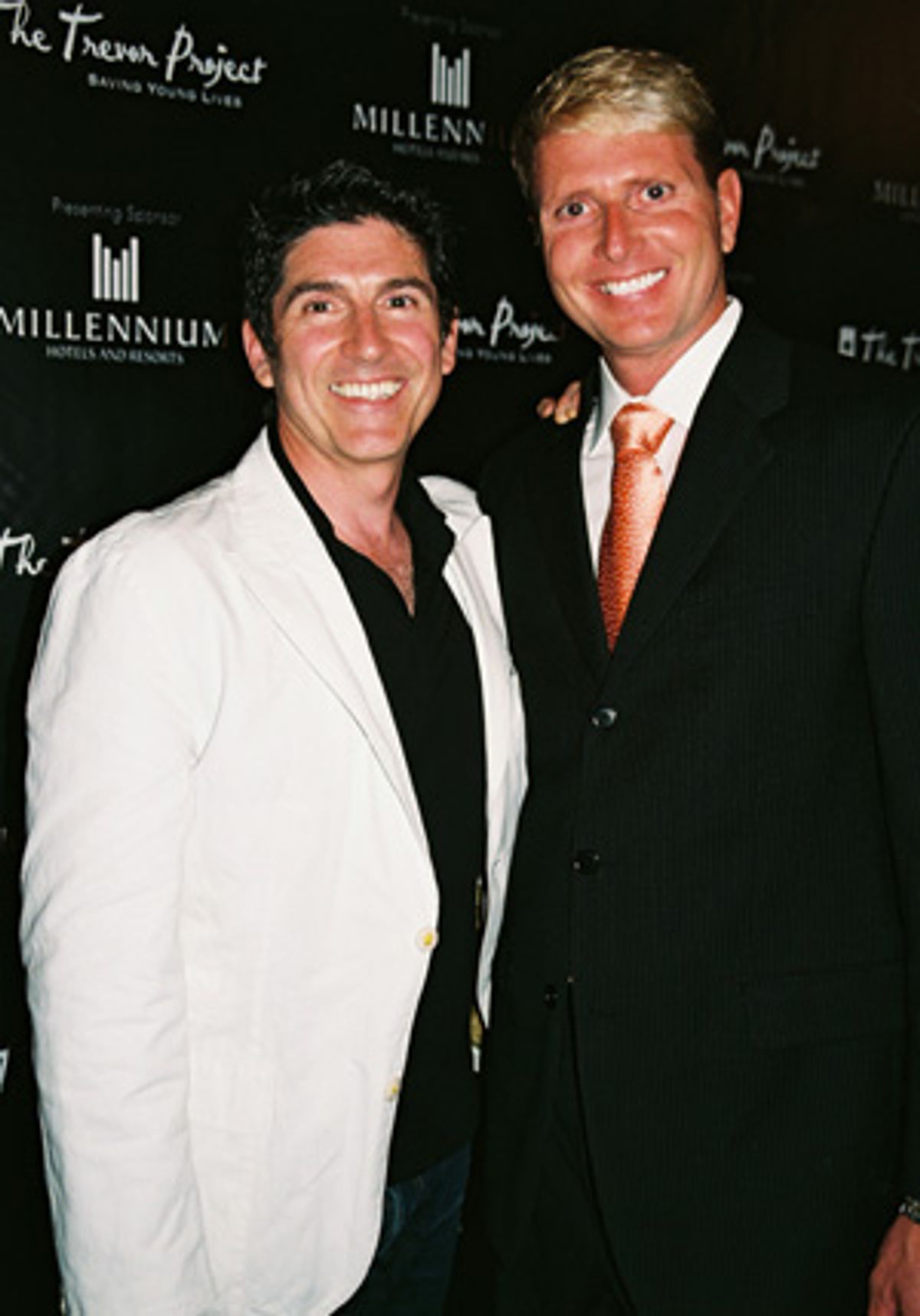 James Lecesne (Trevor Project Co-Founder) and Charles Robbins (Executive Director) at 