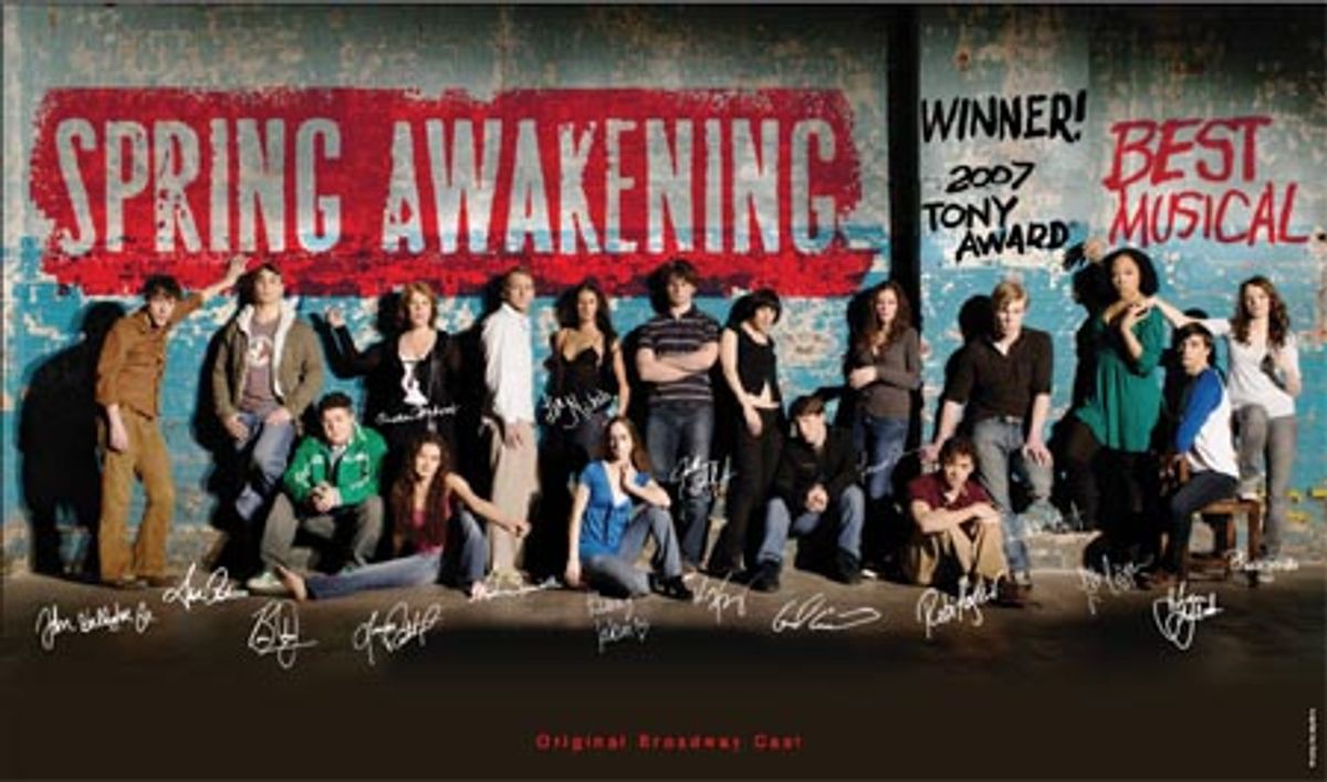 Skylar Astin, Gerard Canonico, Lilli Cooper, Jennifer Damiano, Christine Estabrook, John Gallagher Jr. (Tony Award-winner, Best Featured in a Musical), Gideon Glick, Jonathan Groff, Robert Hager, Brian Charles Johnson, Lea Michele, Lauren Pritchard, at 