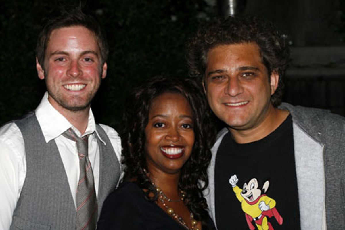 Trapper Felides, Jennifer Leigh Warren and Jeff Marx (co-creator Avenue Q) at 